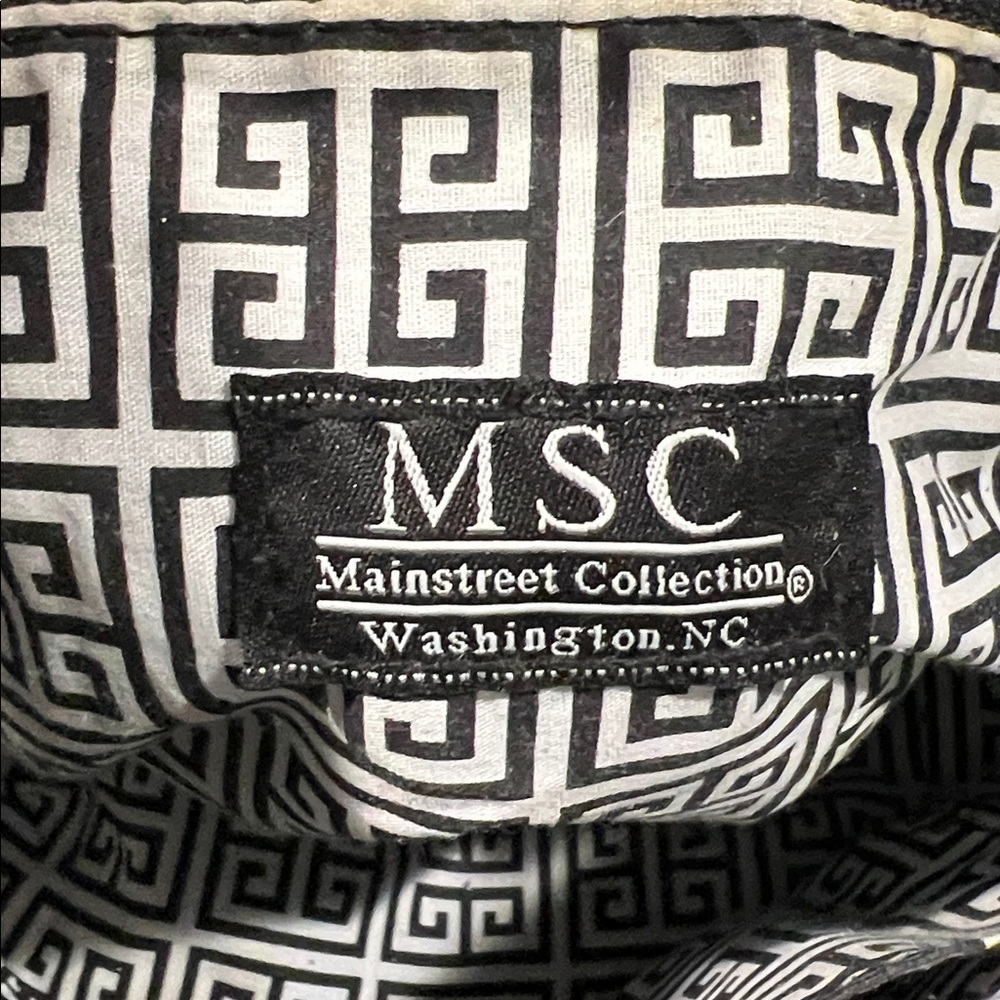 Main Street Collection Black Bow Tote Bag - Vegan Leather EUC - Picture 9 of 10